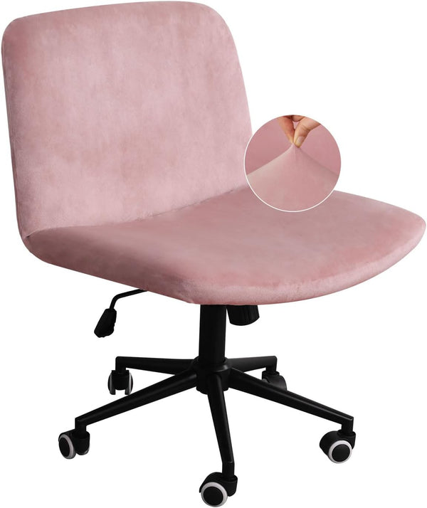 NICEEC Criss Cross Chair Cover Armless Office Dorm Desk Chair Covers Vanity