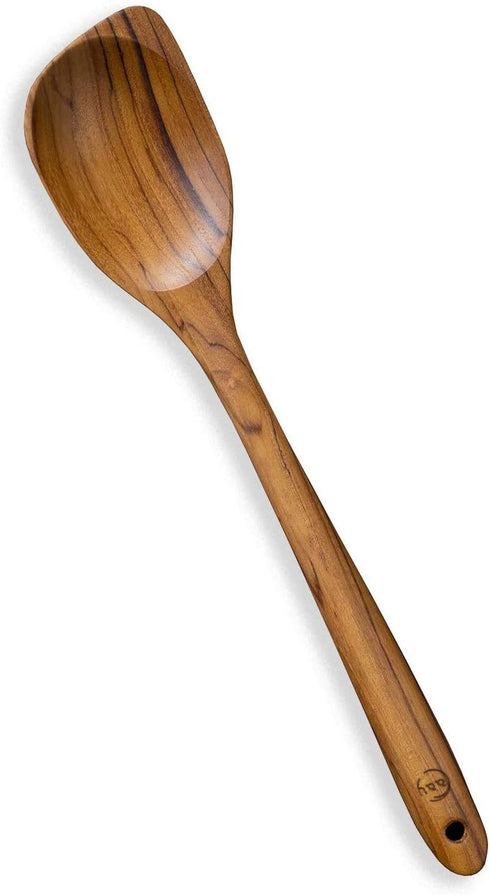 FAAY Teak Wooden Utensils - Healthy Spoon and Spatula - Handcrafted from High Moist-Resistance Teakwood