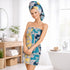 Set, 8 Set SEMAXE Bath Towel Piece Towel for Bathroom, Quick Dry Cotton Towels with Hanging Loops, Easy Care, Geometric
