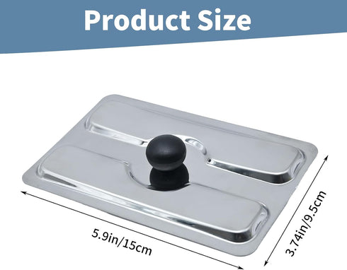 2pcs Toaster Dust Cover, Stainless Steel Top Cover, Electric Bread Maker Upper Cover for Bread Machine