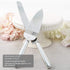 FASHIONCRAFT 2525 Classic Silver Stainless Steel Cake Knife Set, Simple Elegance Wedding Knife and Server Set – One
