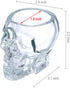 MyGift Set of 6 Skull Shot Glasses, 2.8 oz Clear Glass Novelty Drinkware for Halloween Parties & Home Decor