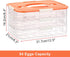 3-Layer 54 (3-Layer, BTSKY Deviled Egg Platter with Lid, Slots Deviled Eggs Carrier, Clear Portable Egg Holder