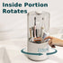 360 4 YOOLENS Toothbrush Holder with Cover Rotating Compartments Bathroom Toothpaste Electric Toothbrush Organizer