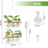 2 6 Bulb Renmxj Plant Propagation Station Wall Hanging, Plant Terrarium with Tiered Wooden Stand for Hydroponics