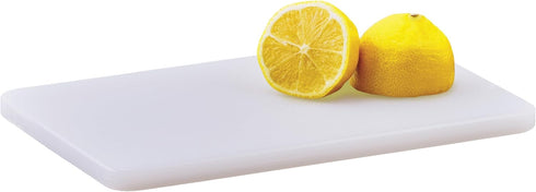 Winco Heavy-Duty Plastic Cutting Board; 6" x 10" x 1/2"; White