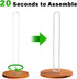 Wood Paper Towel Holder, Free-Standing Kitchen Towel Holder with Non-Slip Wooden Base for Countertop