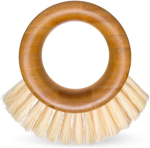 Full Circle The Ring Bamboo Vegetable and Fruit Cleaning Brush, Versatile Scrubber for Potatoes and Veggies