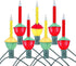 Novelty Lights Traditional Bubble Light Set, 6 Feet, 7 Bulbs Red/Yellow Liquid with Multicolor Bases