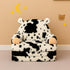 2-in-1 1-3Cow QIUODO Toddler Chair with Faux Rabbit Fur Foldable Kids Couch, Soft Sofa for Reading, Bedroom or Playroom