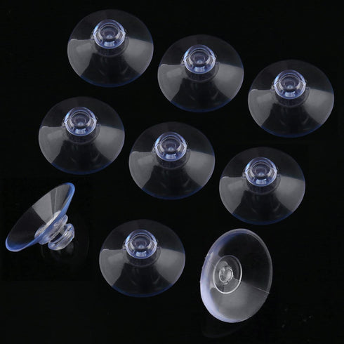 30 Pack 30mm Glass Table Suction Cups, Rubber Suction Cup Hangers Without Hooks, Clear Plastic Desk Pads