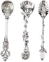 Fdit Vintage Style Coffee Spoons Set, 3 Pcs Royal Style Metal Carved Teaspoons for Kitchen and Tea Parties