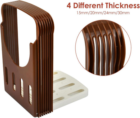 4 Bread Slicer for Homemade Bread Slice Thickness Bread Cutting Guide Plastic Foldable Compact Sandwich Loaf Slicer