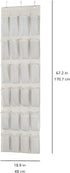 24 24 Amazon Basics Medium Mesh Pocket Over-the-Door Hanging Shoe Organizer, Space Saving Shoe Storage, Light Grey |