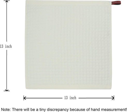 6 Pack Rags,13" 13" Mia'sDream Cotton Waffle Wash Cloths for Showering Face Body, Premium Qualit Thin Washcloths Face