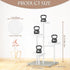 4 iDavosic.ly Tier Plant Stand Indoor, Tiered Corner Flower Holder Shelf Outdoor, Metal Tall Orchid Display Rack