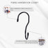 JOHOUSE 14PCS Purse Hanger for Closet - Large Size Closet Rod Hooks Black Vinyl Coated Bag Hanger Organizer Hooks