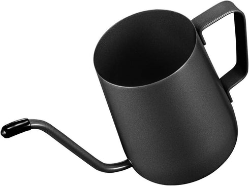 Pour Over Kettle Gooseneck Long Narrow Drip Spout Coffee Tea Pot (12 Oz) - Black, 350ML by Kslong