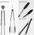 U-Taste Heat Resistant Silicone Kitchen Tong, 16 inch Extra Long Cooking Tong, Non Stick Rubber Tips, Black
