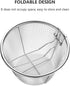 Tofficu Deep Fry Basket with Handle, Foldable 6-Inch Stainless Steel Mesh Frying Basket for Kitchen