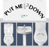 AUEAR Funny Bathroom Toilet Seat Sticker Decal Reminder Decoration for DIY (4 Pack)