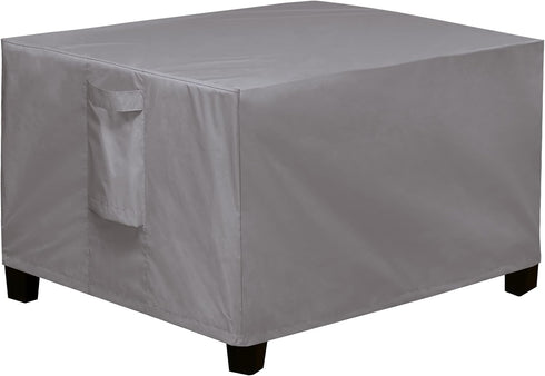 Easy-Going Rectangle Patio Ottoman Cover, Waterproof Outdoor Ottoman Cover, Fade Resistant Patio