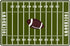 Sports AreaRug Retro American Football Field and Rugby Floor Mat Non-Slip Doormat Living Dining Dorm Room Bedroom Decor Carpet 24X36 inch by MISEV