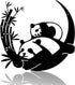 PLIGREAT Cute Panda Metal Wall Sculpture, Front Door Welcome Sign Hanging Wall Art Decor