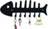 CREATCABIN Fishbone Key Holder Hanger, Towel Rack Organizer with 6 Hooks, Wall Mounted for Bathroom Kitchen