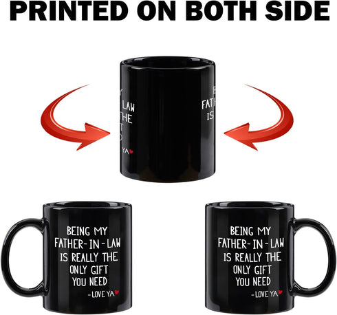 Being My Father-in-law Coffee Mug - 11 Oz Black Gift for Christmas Birthday or Father's Day from Daughter Son