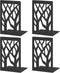 VFINE 4-Piece Modern Metal Bookends for Shelves, Black Tree Book Ends for