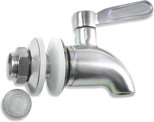 Stainless Steel Replacement for Beverage Dispenser with Screen Filter, Works with Ice Tea, Kombucha, Lemonade, and