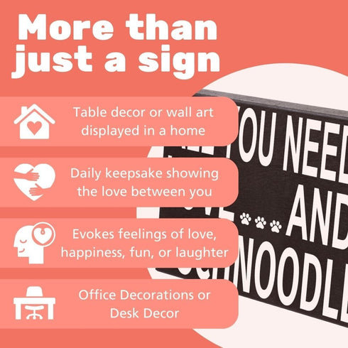 JennyGems All You Need Is Love and a Schnoodle Wooden Sign, Schnoodle Gifts, Wall Hanging, Made in USA