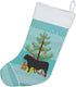 Caroline's Treasures BB9195CS Teal Black Angus Cow Christmas Stocking, Fireplace Hanging Stockings, Holiday Decor