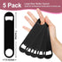 WEGAZ 5 Pack 7inch Black Stainless Steel Flat Beer Bottle Opener, Durable Stainless Steel