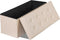 Nouva 43 Inches Ottoman Storage Bench, Folding Design Chest Faux Leather Ottomans Footrest