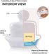 4 Inch Marble Mini Butter Dish with Lid White French Butter Crock Soft Butter Spreader, Butter Keeper for Kitchen Dcor