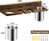 Wall Mounted Hair Tool Organizer, Wooden Blow Dryer Holder for Bathroom, Rustic Styling Tools Organizer for Hair Tools