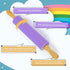 Koogel 12 Inch Rolling Pin for Baking, Non-Stick Silicone Handle for Kids Kitchen Activity