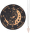 Wooden Pendulum Board 7.9" - Cat Moon Witch Dowsing Divination Planchette Board with Healing Crystal Necklace