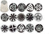 Ateco One Step Flower Russian Tube Set with Stainless Steel Tips: 241, 242, 243, 244, 245, 246, 247, 248, 249, 251,