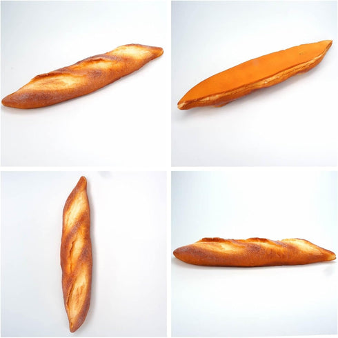 GiftYou Fake Baguette and Realistic French Bread Loaf - Artificial Cake Dessert Decor and Faux Pastries Food Replica