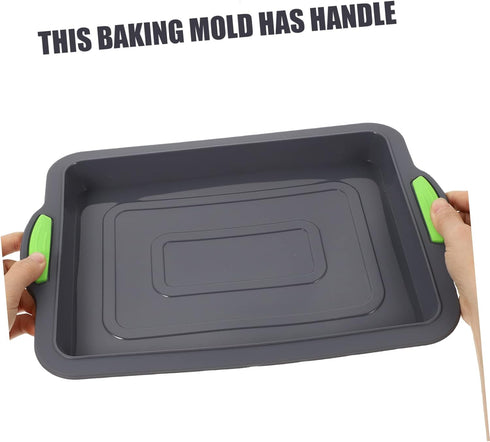 Luxshiny Sheet Cake Pan, Silicone Loaf Pan, Brownie Baking Pan, Rectangular Bakeware for Home Kitchen