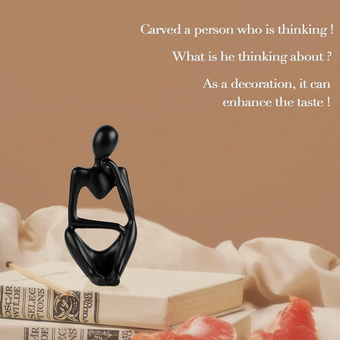 NxInnoX Creative Resin Thinker Minimal Abstract Art Sculpture Statue Figurines Home Office Bookshelf Desktop Decor