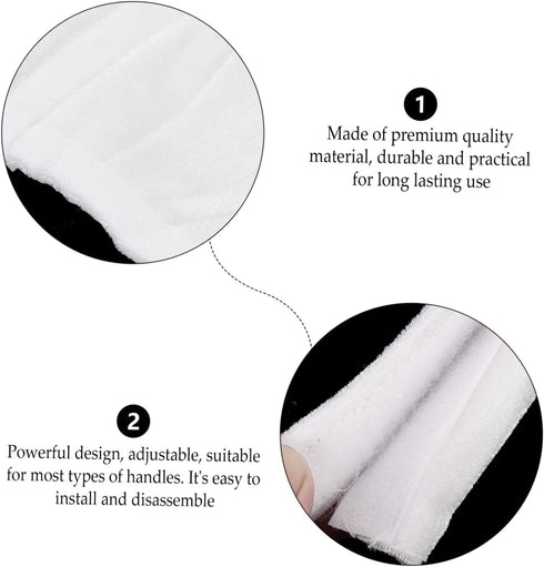 2pcs Door Handle Cover Microwave Handle Covers Microwave Oven Handle Protector Dishwasher Handle Cover Door Handle Cloth Covers Golden Velvet White Fridge Handle Cover Refrigerator by GOOHOCHY