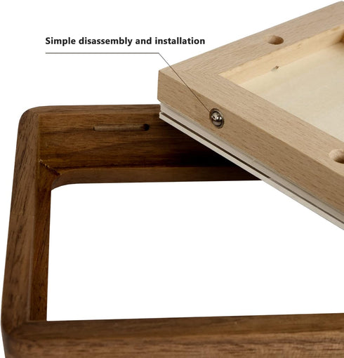 Moudra 3"x4" 2"x3") Handcrafted Solid Wood Picture Frame with Mat for Wall or Tabletop Display, Perfect for Photos