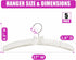 Amber Home 5 Pack 17 Inch Large Ivory Satin Padded Hangers, Anti Slip Cushioned Hangers for Women's Clothing