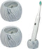 Small Ceramic Electric Toothbrush Holder Stand for Bathroom Vanity Countertop, Set of 2 (Grey)