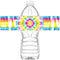 Tie Dye Waterproof Bottle Labels - 20 Labels for Tie Dye Party Decorations and Rainbow Party Supplies
