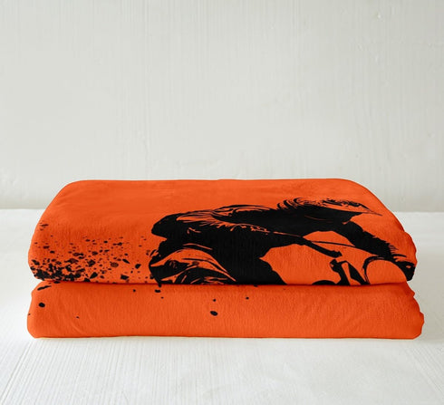 Castle Fairy Dirt Bike Throw Blanket Extreme Sports Theme Fleece Blanket Motorcycle Bed Blanket for Couch or Bed